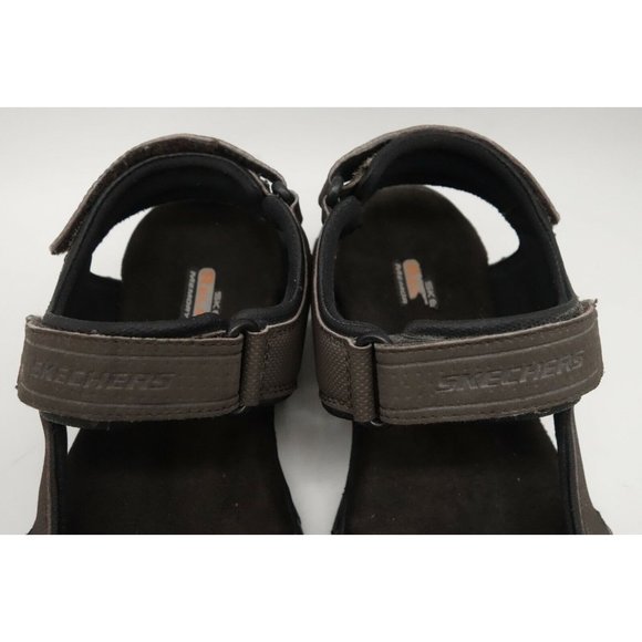 Skechers Relaxed Fit Brown Casual Adjustable Slip On Sandals Shoes Men\'s 10 main image 10